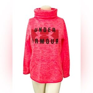 Under Armour ColdGear Pink Funnel Neck Pullover Sweatshirt Size Small